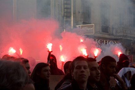 Demo against Sarkozy In Grenoble, March 2009, people showed there disagreement with the French president.